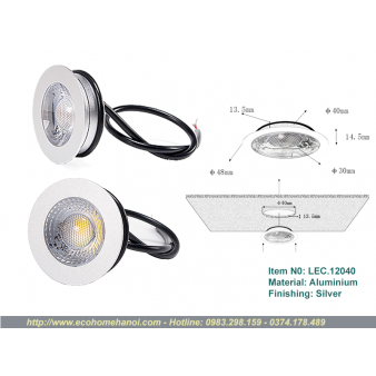 Đèn rọi led COB âm cho tủ